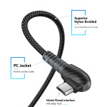 Double Bend High-end Carbon Fiber Fast Charge Data Cable