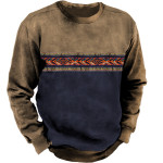 Crewneck Sweater Vintage Print Men