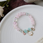 Women's Fashion Pearl And Crystal Beaded Bracelet