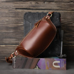 Genuine Leather Men's Chest Bag Cross-body Casual Top Layer Cow Leather Retro