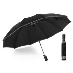 Inverted Umbrella Travel Portable Windproof Folding Umbrella,10Ribs Auto Close Umbrella,Reflective Stripes For Night Safety