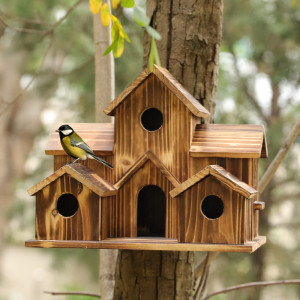 Wooden Bird Nest Creative Pastoral Outdoor Ornament