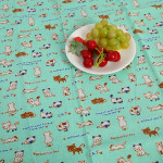 Cat Head Printing Handmade Linseed Cotton DIY Tablecloth Door Curtain Pillow Background Fabric