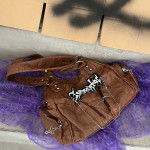 Axillary Spice Girl Brown European And American Crossbody Bag