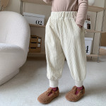 Children's Feet, Close-up Warm Corduroy And Velvet Pants Boys And Girls Leisure