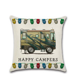 New Cartoon Camper RV Dining Car Series Linen Pillow Case