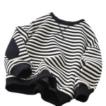 Boys And Girls Striped Long Sleeve Bottoming Top