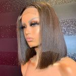 Wig Female Short Hair European And American Bobo Bobo Head Mid-shoulder Short Straight Hair Headgear