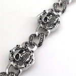 Men's Fashion Metal Round Skull Bracelet