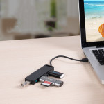  Chm Series Usb2.0 To Usb2.0X4 and Micro Usb Power Supply Black 0.5M