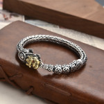 S925 Silver Vintage Craft Men's Bracelet