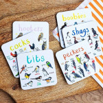 Bird Pun Coasters Fun Square Drink Coaster For Children Wooden And PVC Cup Mats Home Kitchen Decor