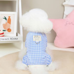 Pet Supplies Teddy Small Dog Plaid Four-legged Puppy Clothing