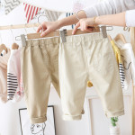 Solid Color Casual Pants Children's Baby Stretch Cotton Foreign Style Long Pants