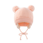 Children's Braid Hat Gloves Warm Ear Protection Children's Knitted Hat