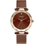 Elegant Temperament Simple Quartz Ladies Metal Mesh Strap Watch