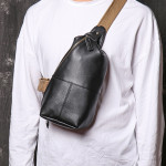 Men's Leather Casual Cross-body Chest Bag