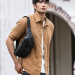 Leather Men's Tide Brand First Layer Cowhide Casual Crossbody Bag