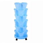 Balcony 6-layer Three-dimensional Basin Combination Plastic Flowerpot