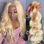 Simulated Human Hair Body Wave Curtain 613 Wig Snake Wavy High Temperature Silk