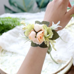 Wedding New Bridesmaid Wrist Flower Simulation Flower Groom Best Man Corsage