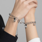 Ins Tide Niche Design Double Splicing Magnetic Love Bracelet