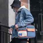 Multi-functional And Large-capacity Storage Retro Color-blocking Satchel