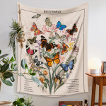 European Retro Mushroom Hanging Cloth Plant Homestay Tapestry