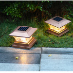 Solar lamp post headlamp