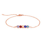 Fashion Pea Pod Female Diamond-encrusted 12-color Birthstone Bracelet