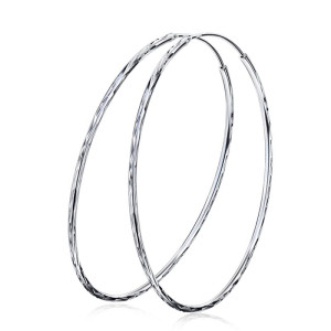 925 Sterling Silver Circle Endless Hoop Earrings as Gifts for Women