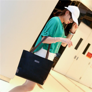 Splice One Shoulder Handbag Woven Casual Mommy Bag Women's Bag