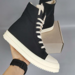 19SS High Top Shoes Secondary Line High Top Canvas Five Mangs Star Satin Old Wax Cloth Silver Pleated TPU Thick Sole