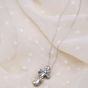 Music Note Urn Cremation Necklace in Sterling Silver 