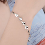 Women's Fashion Flower Four Leaf Clover Bracelet