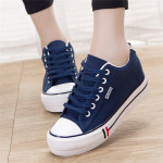 Low-cut thick-soled canvas shoes