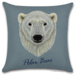 Animal Head Linen Car Pillow Sofa Float Window Cushion Cover