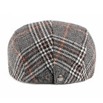 Men's British Vintage Check Woolen Duck Tongue Beret