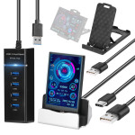 3.5-inch Computer Small Secondary Screen IPS Full View USB Chassis Monitor Date Display