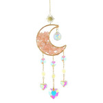 Moon Metal Crystal Reflective Jewelry Car Accessories