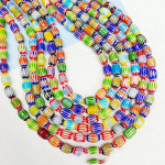 Bouquet Mille-fleurs Glass Straight Hole Beads String Material