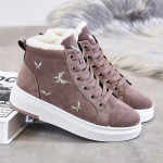 Velvet sneakers velvet panel shoes