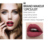 12 PCs Lipstick Kit Long Lasting Matte Set Lipstick