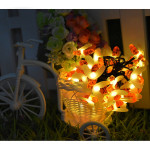 LED Outdoor Solar Lamp String Lights Fairy Holiday Christmas Party Garland Solar Garden Waterproof Linghting Bee