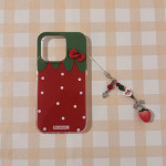 Ins Red Strawberry Silicone Anti Drop Phone Case