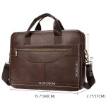 Vintage Business Office Handbag Men's Real-leather Bag Briefcase