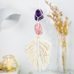 Natural Pink Amethyst Irregular Raw Stone Charm