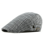 British Retro Duck Tongue Hat Men's Plaid