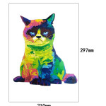 Irregular Rainbow Cat Uncomfortable Cat Wooden Puzzle Board Intelligence Development Toy