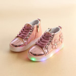 Fashion Casual Light-up Flower Rhinestone Cartoon LED Flashing Shoes